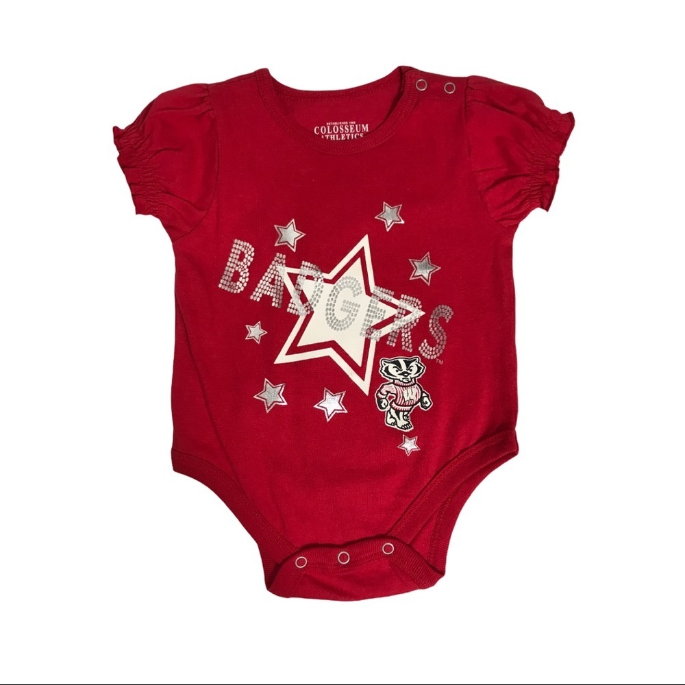 NWT Infant Wisconsin Badgers Silver Star Onesie - Picture 6 of 8